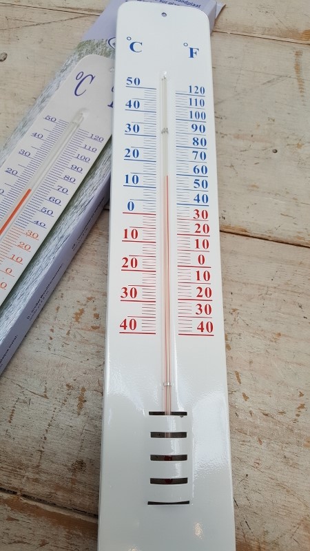 mouw mode compressie thermometer 45 x 8 cm - lantaarngietijzer