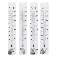 Thermometer boerderij wit
