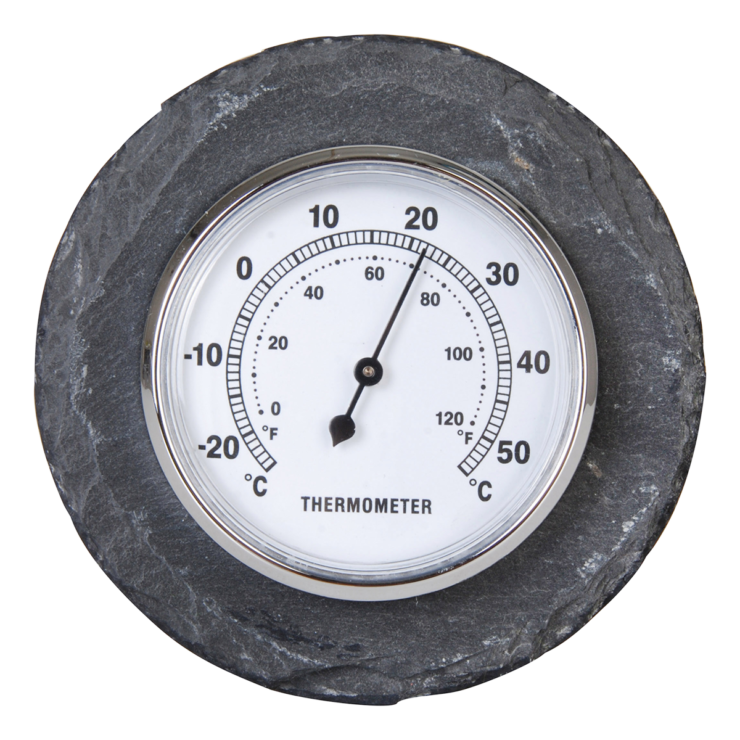 Thermometer Leisteen rond