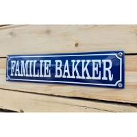 Straatnaambord met eigen tekst  33 x 8 cm