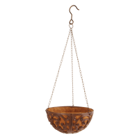 Hanging basket gietijzer met kokosinleg en ketting