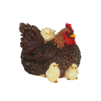 liggende kip met kuikens esschert design