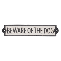 Bordje van gietijzer Beware of the dog