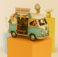 Foodtruck metaal ice cream