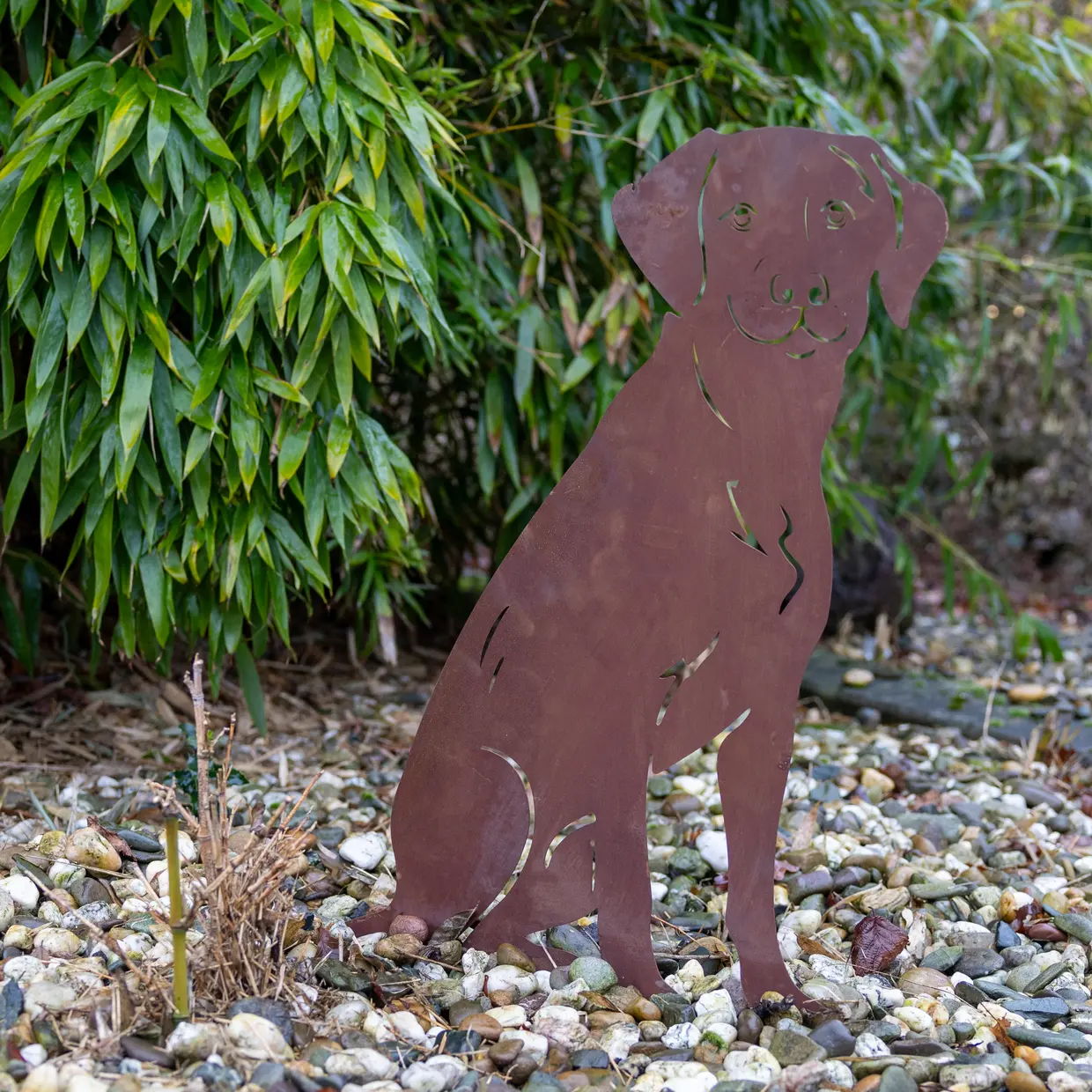 Tuinbeeld staal hond roest